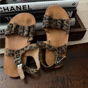Leopard Print Kids Sandals